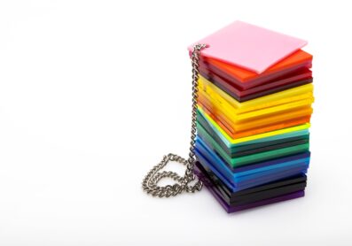 Colorful,Acrylic,Sheets,Plastic,Samples,On,White,Background,,,Equipment